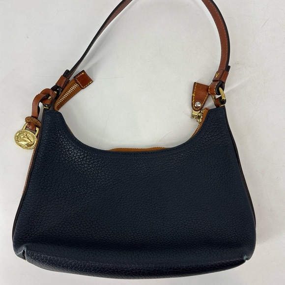 Dooney & Bourke Dark Navy Pebbled Leather Shoulder Bag Mini Vintage -Rare - Picture 10 of 12